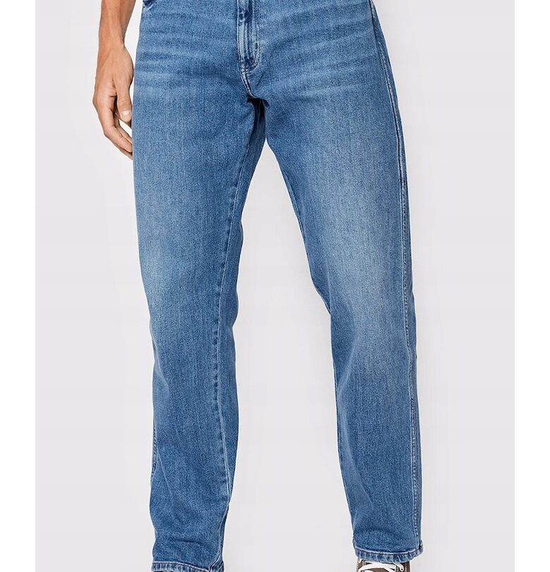 Мъжки дънки  Frontier - от памук/еластан - сини Wrangler