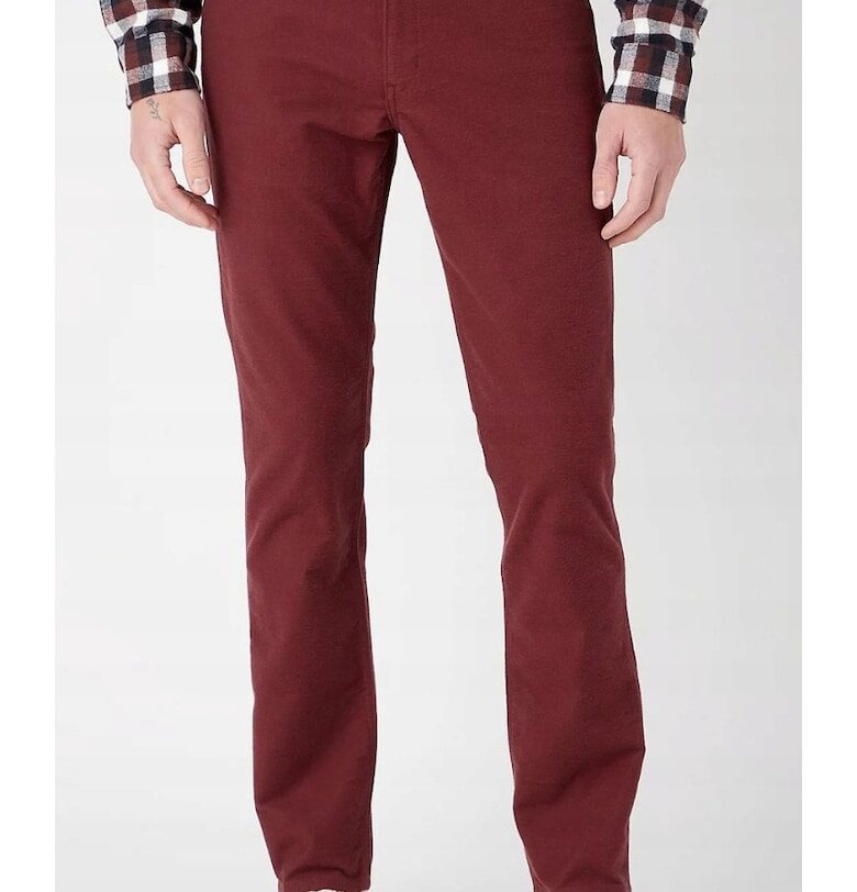 Мъжки дънки  GREENSBORO - памук/еластан - вишневочервен Wrangler