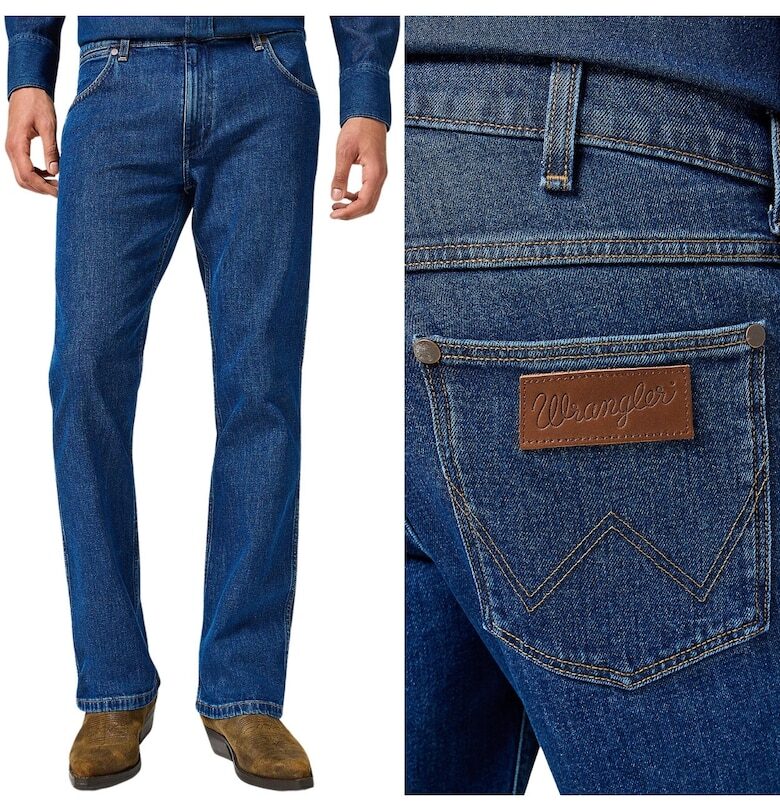 Мъжки дънки  Horizon Bootcut - тъмносини - Син Wrangler