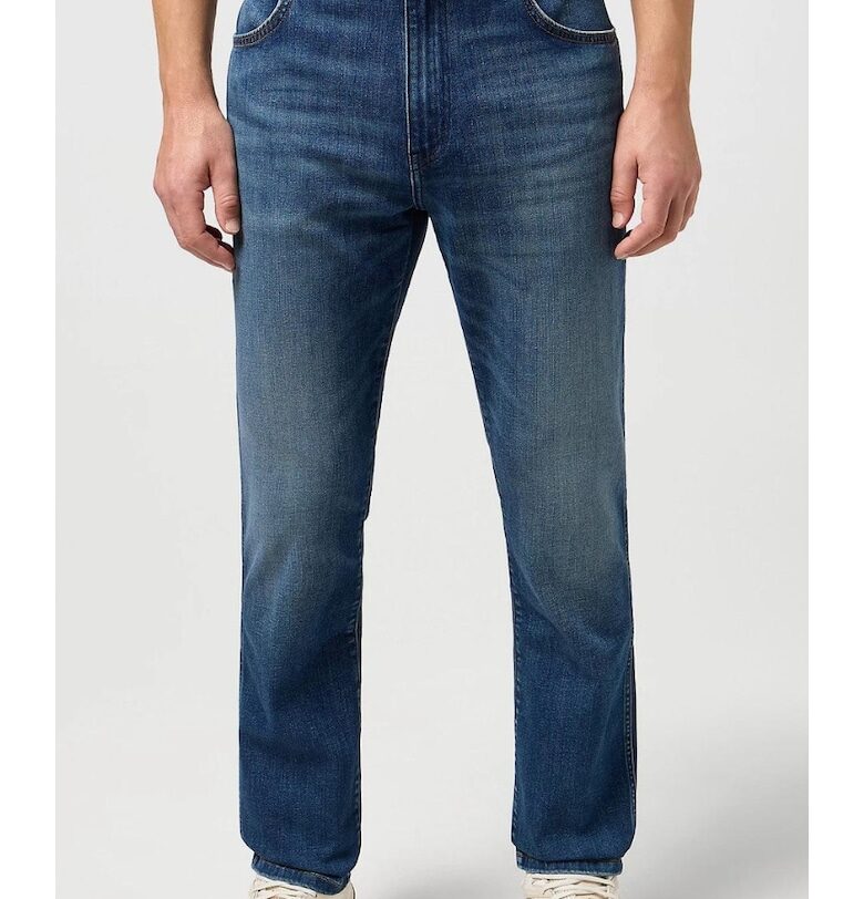 Мъжки дънки  Larston Hare Epic - памук/полиестер/еластан - тъмносини Wrangler