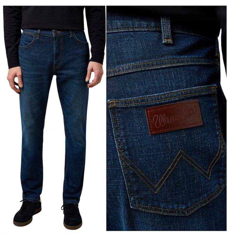 Мъжки дънки  Larston Slim Tapered - сини - Син Wrangler