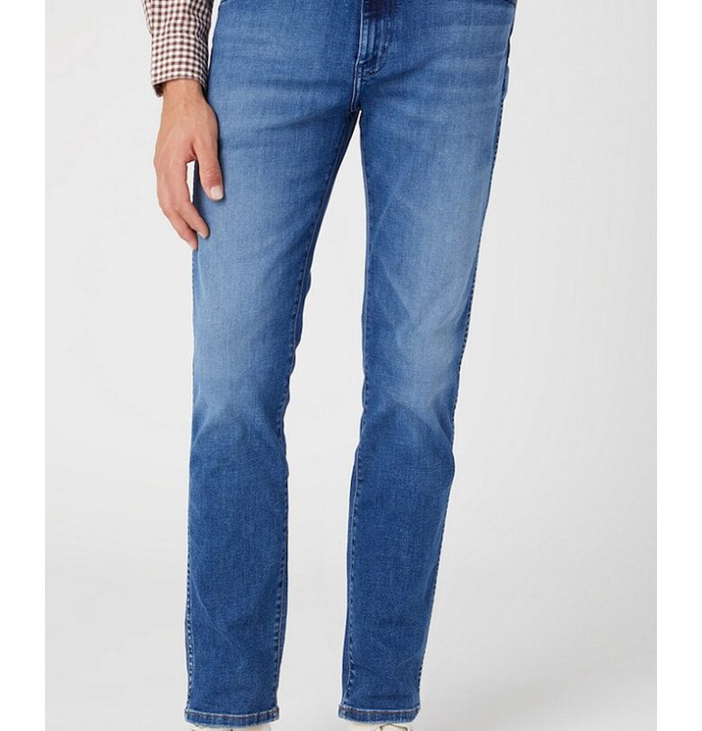 Мъжки дънки  Larston памук/еластан - син - Син Wrangler