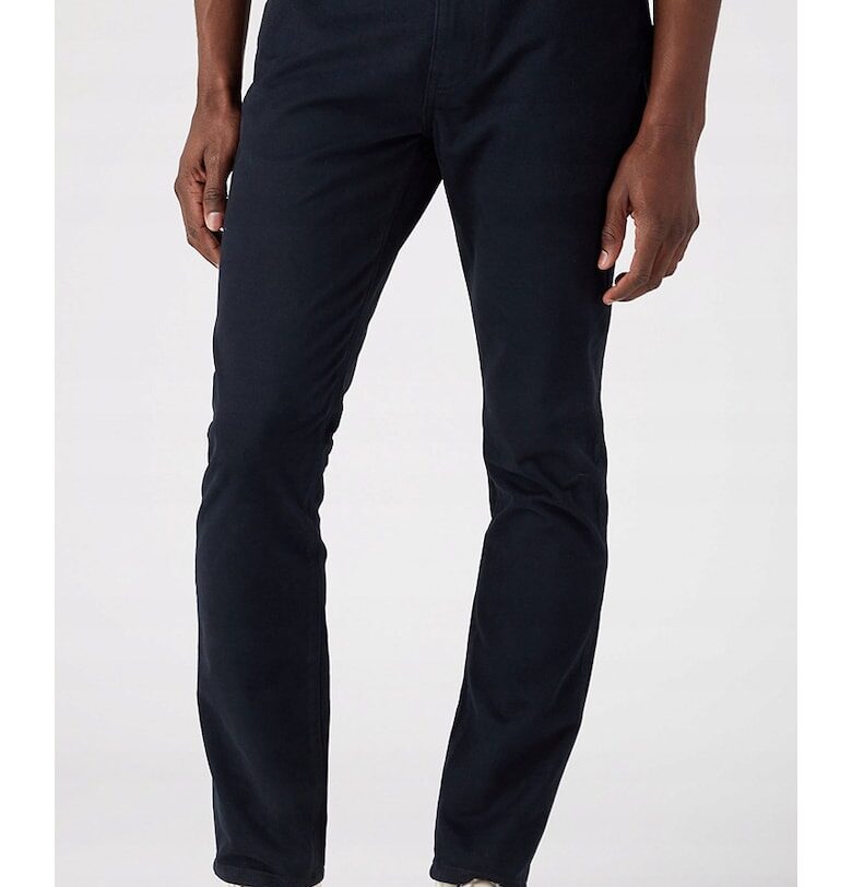 Мъжки дънки  Larston - памук/еластан - черен - Wrangler