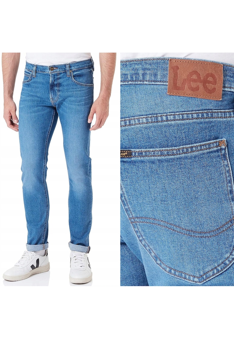 Мъжки дънки Luke Slim Tapered - средно сини - еластични W30 L32 Lee