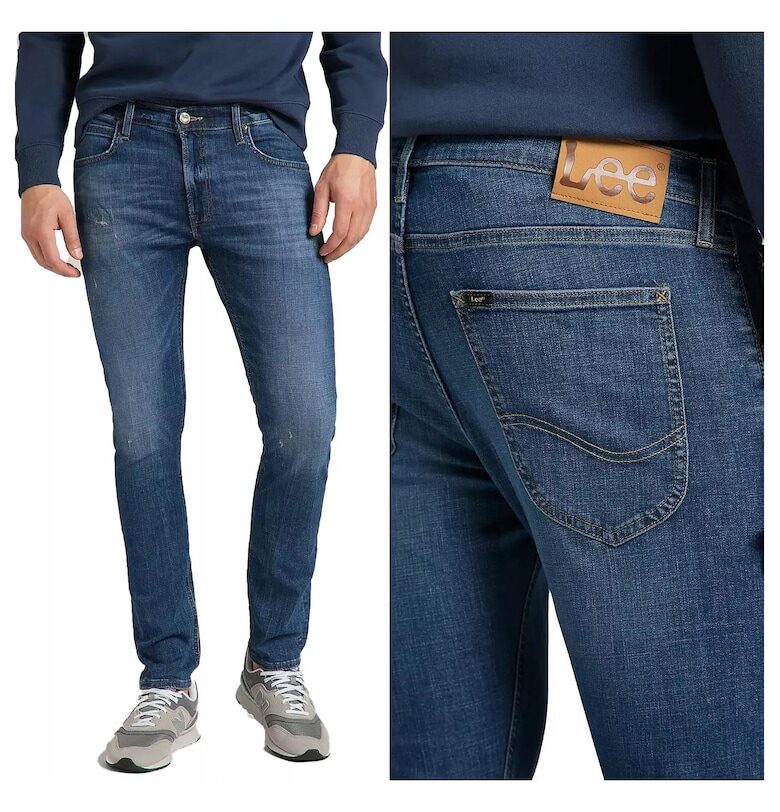 Мъжки дънки -  Luke - Памучни - Дълги - Мъжки - Slim fit - W31-L34 US - Сини Lee