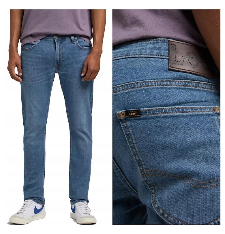 Мъжки дънки -  Luke - Памучни - Дълги - Мъжки - Slim fit - W32-L34 US - Сини Lee