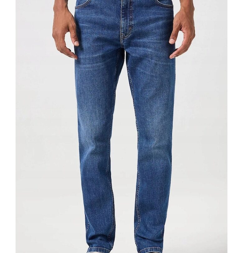 Мъжки дънки  River Dean - памук/полиестер/еластан - син Wrangler