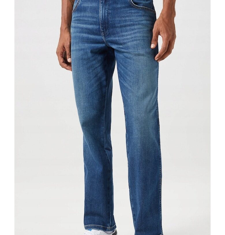 Мъжки дънки  Texas Hare - памук/полиестер/еластан - син Wrangler