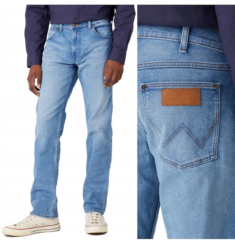 Мъжки дънки Wrangler  803 - прав силует - еластични - син - W38 L32 Greensboro