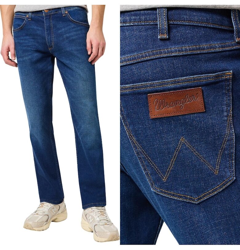 Мъжки дънки Wrangler  803 - Права кройка - Тъмносини - W48 L34 Greensboro
