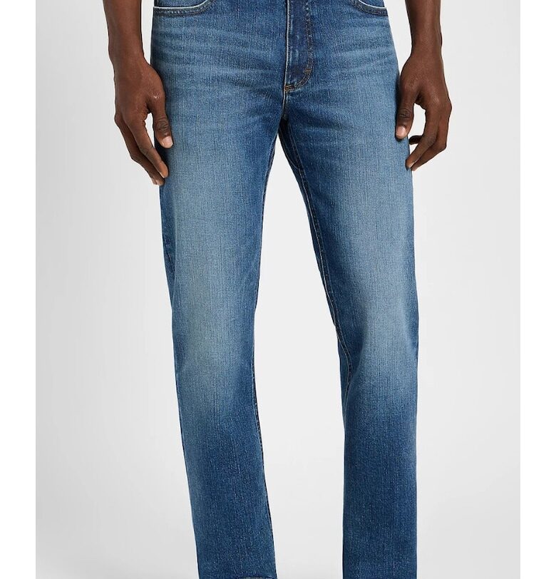 Мъжки дънки  X - памук/полиестер/еластан - прави - сини Lee