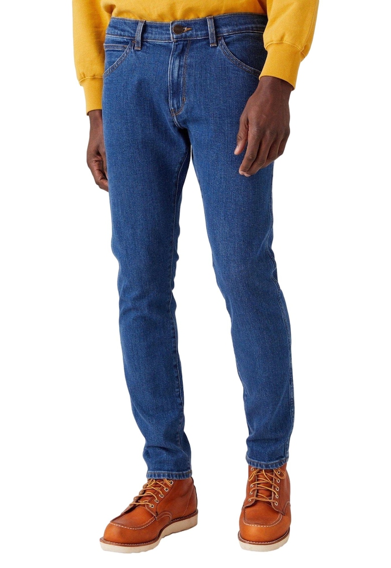 Мъжки дънки - Памук - Син - 34697 - Тъмносин Wrangler