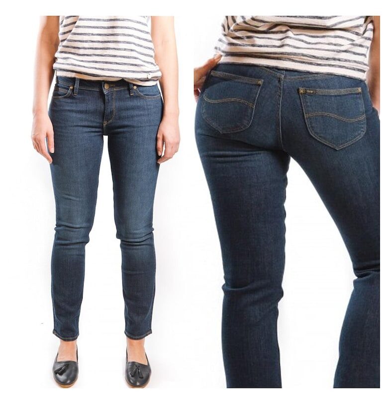 Мъжки дънки -  памук - дълги - стандартна кройка - W28-L33 US - син Lee