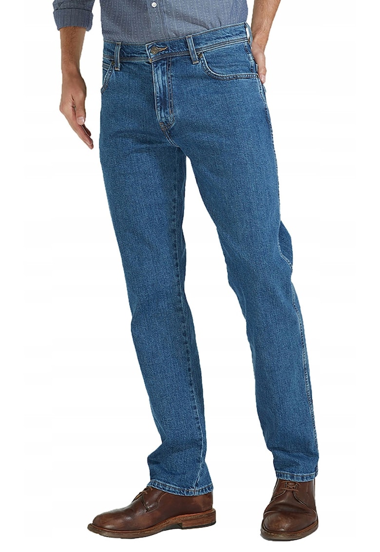 Мъжки дънки памук/еластан - стандартна кройка - син Wrangler