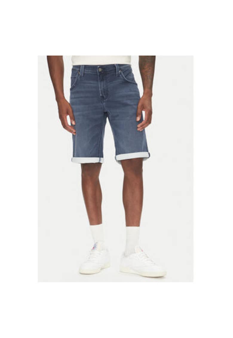 Мъжки дънкови шорти 1016351 - памук/полиестер - син - Син Mustang