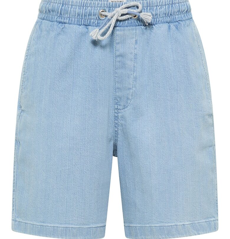 Мъжки дънкови шорти  1016652 - памук/еластан - син - Син Mustang