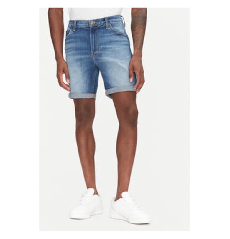 Мъжки дънкови шорти  112363925 - памук - син - Син Lee