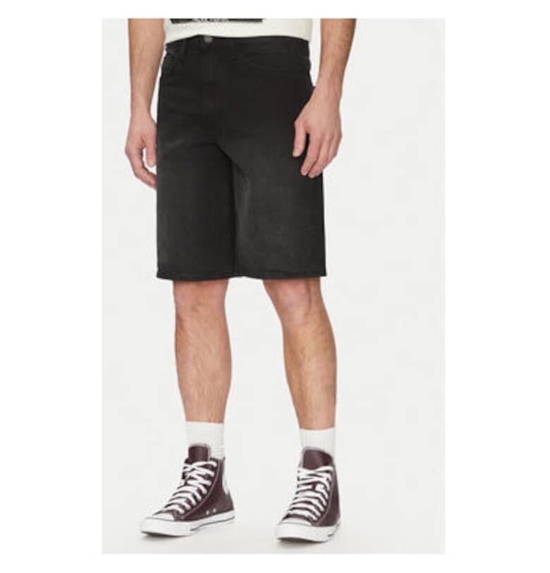 Мъжки дънкови шорти  20718406 - Памук/Еластан - Черен - Черен BLEND