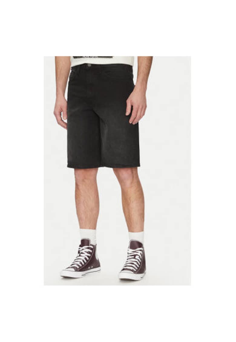 Мъжки дънкови шорти 20718406 - Памук/Еластан - Черен - Черен BLEND