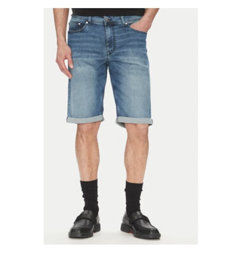 Мъжки дънкови шорти  265820 552833 - памук - размер W30-L30 US - син Karl Lagerfeld