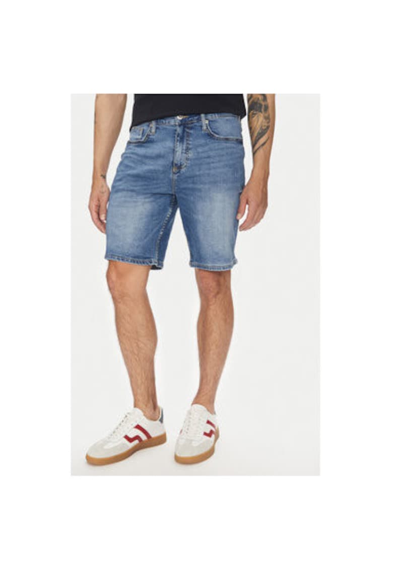 Мъжки дънкови шорти 30-550000VBL - памук - син LINDBERGH