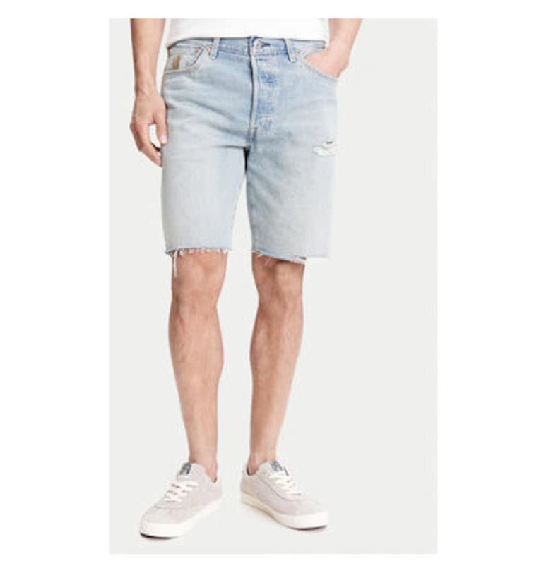 Мъжки дънкови шорти  размер S - 36512-0257 - памук - син - Син Levis