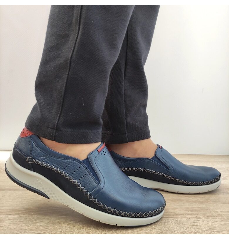 Мъжки ежедневни обувки  39421 Navy Blue - Navy Blue - Fluchos