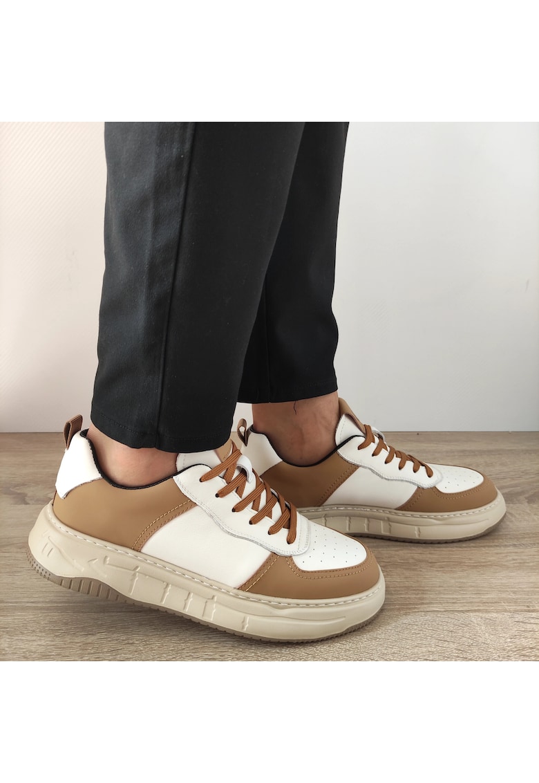Мъжки ежедневни обувки 8268 Cream With Taupe - Cream With Taupe - Бежов/Крем FRANCO GERARDO