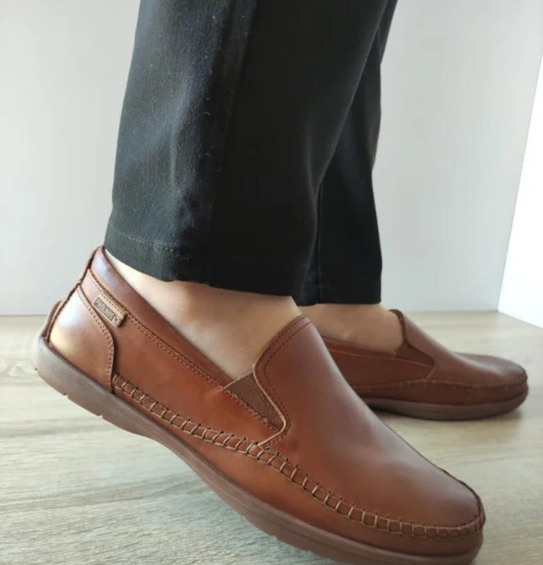 Мъжки ежедневни обувки  M9A-3111 от кафява кожа - Кафяви - Pikolinos