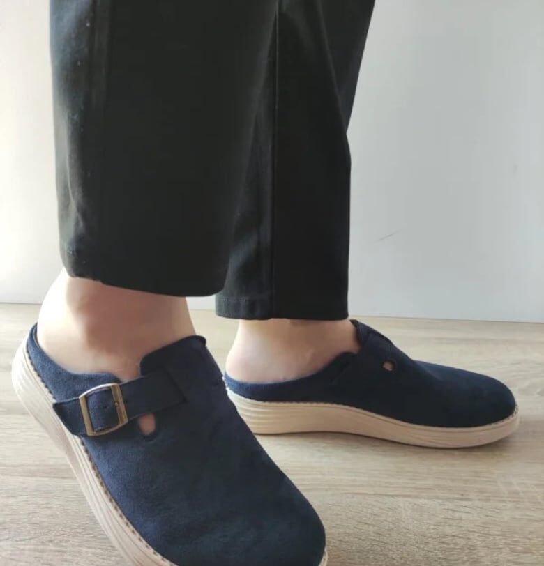 Мъжки ежедневни сабо  Y249 сини велур - Син DECAR