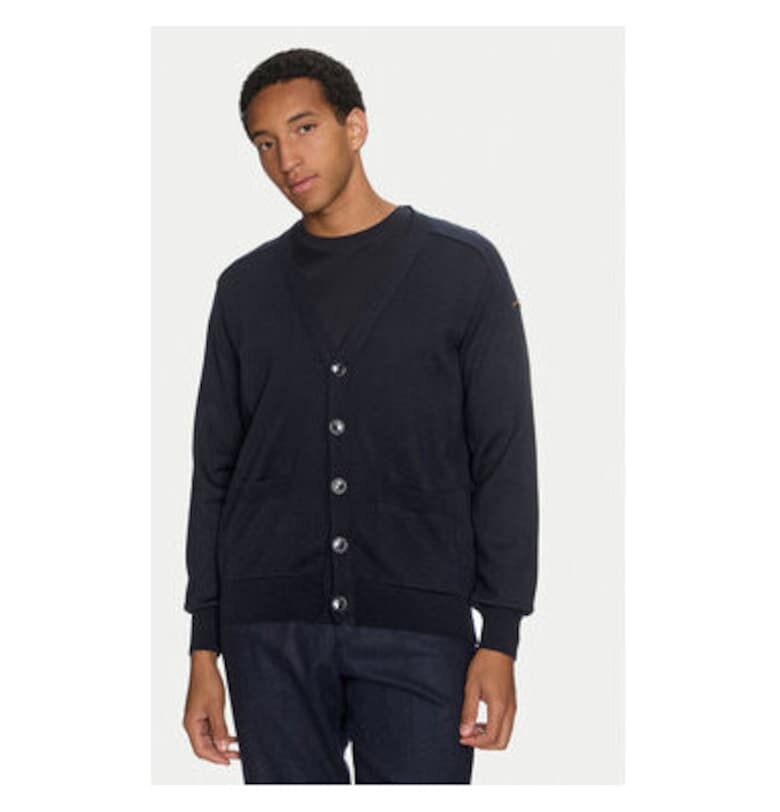 Мъжки кардиган -  304174315 - Вълна - Син - Син Paul Shark