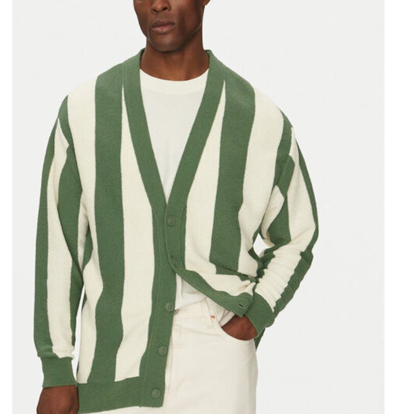 Мъжки кардиган -  304779060 - Памук/Полиестер - Зелен - Зелен Mustang