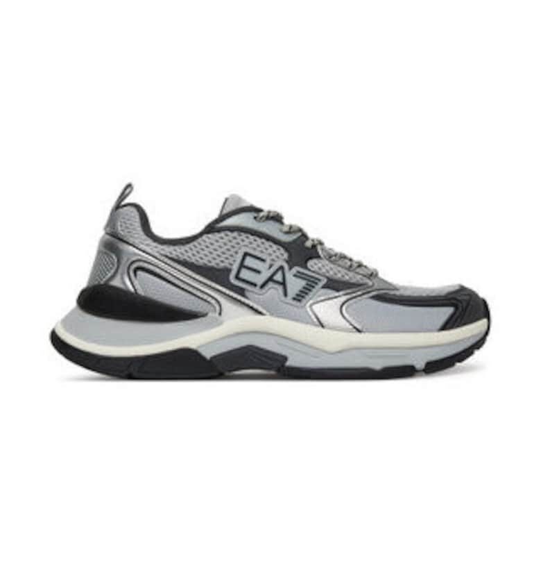 Мъжки кецове - Emporio Armani  текстил - черен/сив EA7