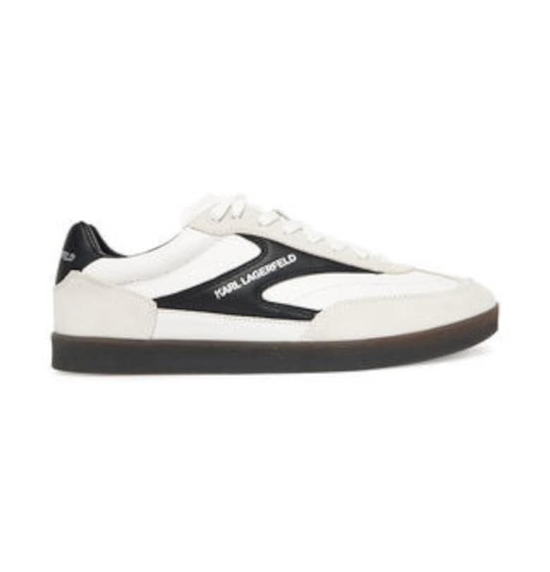 Мъжки кецове -  естествена кожа - бял Karl Lagerfeld