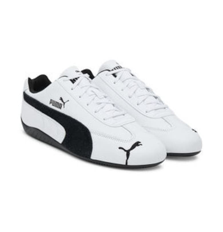 Мъжки кецове -  естествена кожа - бял/черен Puma