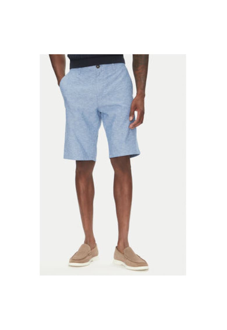 Мъжки къси панталони 1044712 - Лен/Памук - Син - Син Tom Tailor