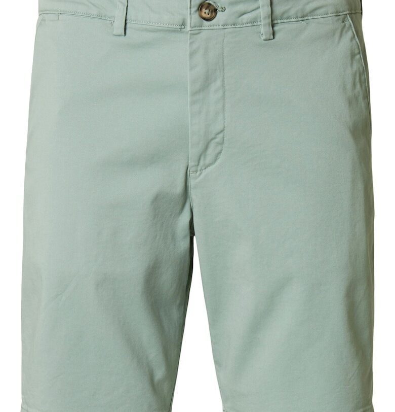 Мъжки къси панталони  16092329 - Органичен памук - Зелен - Зелен Selected Homme