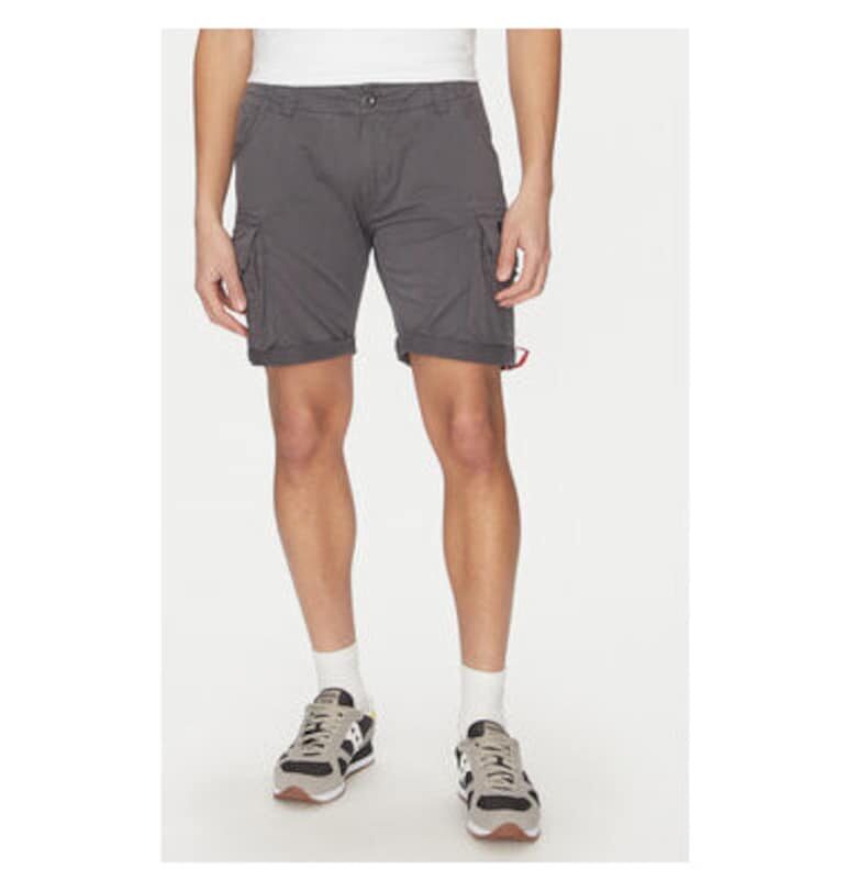 Мъжки къси панталони  176203 - памук - сив - Сив ALPHA INDUSTRIES