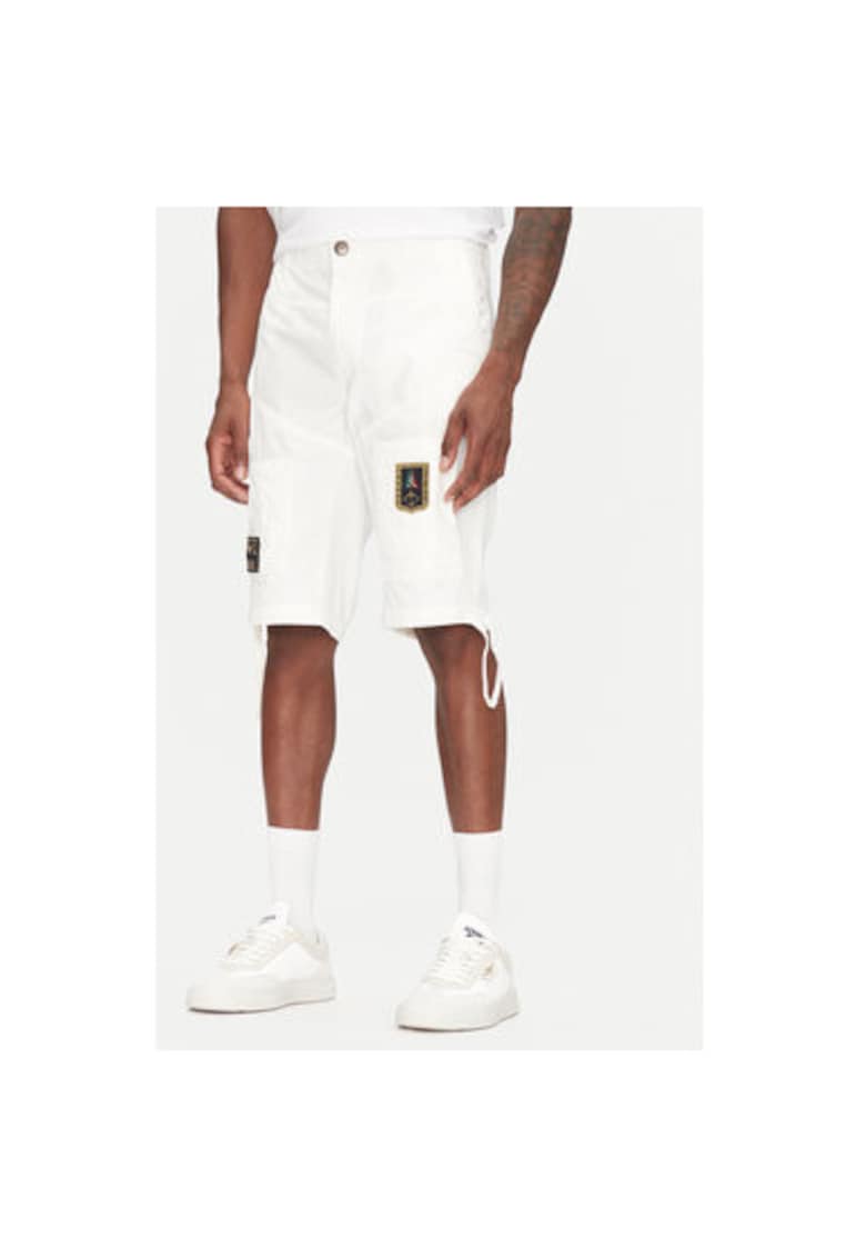 Мъжки къси панталони 251BE041CT1122 - памук - бял - Бял Aeronautica Militare