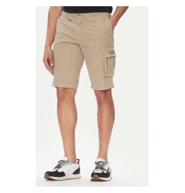 Мъжки къси панталони  251BE066CT1122 - памук - бежови - Бежов Aeronautica Militare