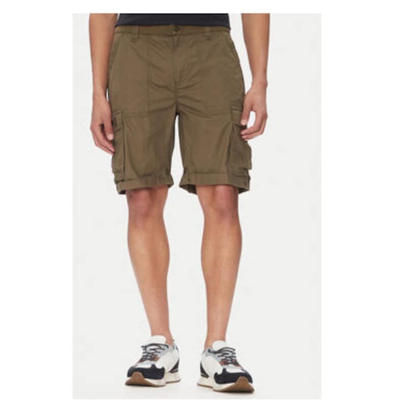 Мъжки къси панталони  251BE250CT3501 - памук - каки - Каки Aeronautica Militare