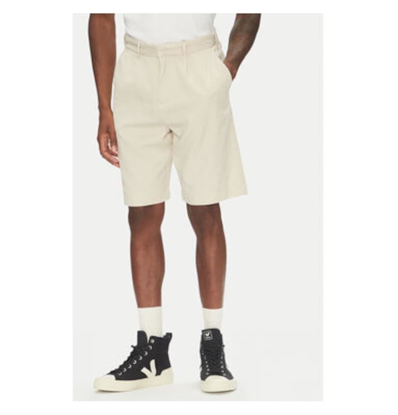 Мъжки къси панталони  30-505054 - Вискоза/Памук - Бежов - Бежов LINDBERGH