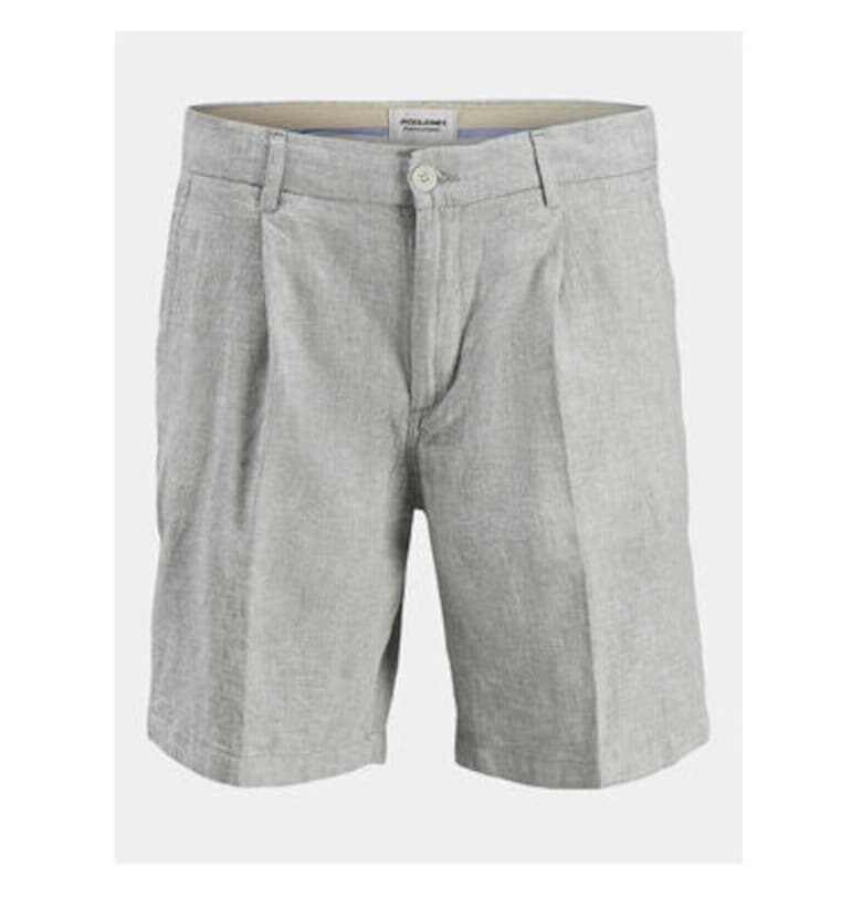 Мъжки къси панталони -  303607074 - Лен/Памук - Зелен Jack and Jones