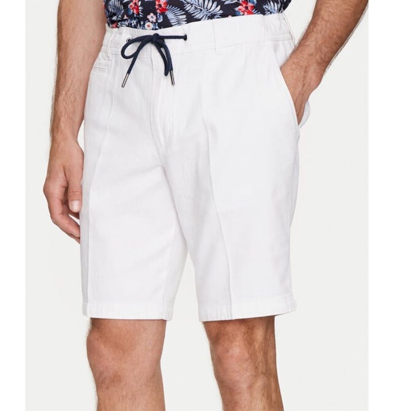 Мъжки къси панталони -  758516 - Бял - Памук - Bugatti