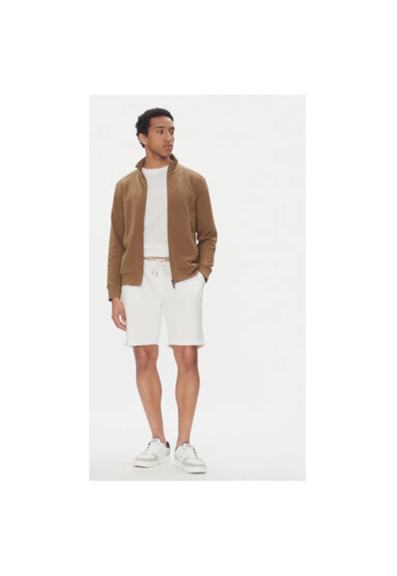 Мъжки къси панталони 8255 75080C - Модал/Полиестер - Бели - Бял Bugatti