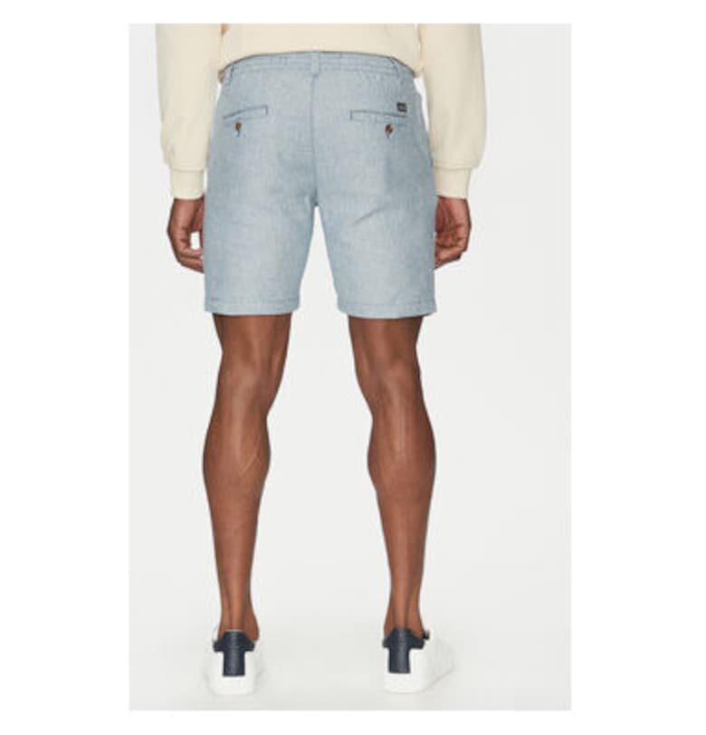 Мъжки къси панталони  INERWILO 70-815 - памук/лен - син - Син Indicode