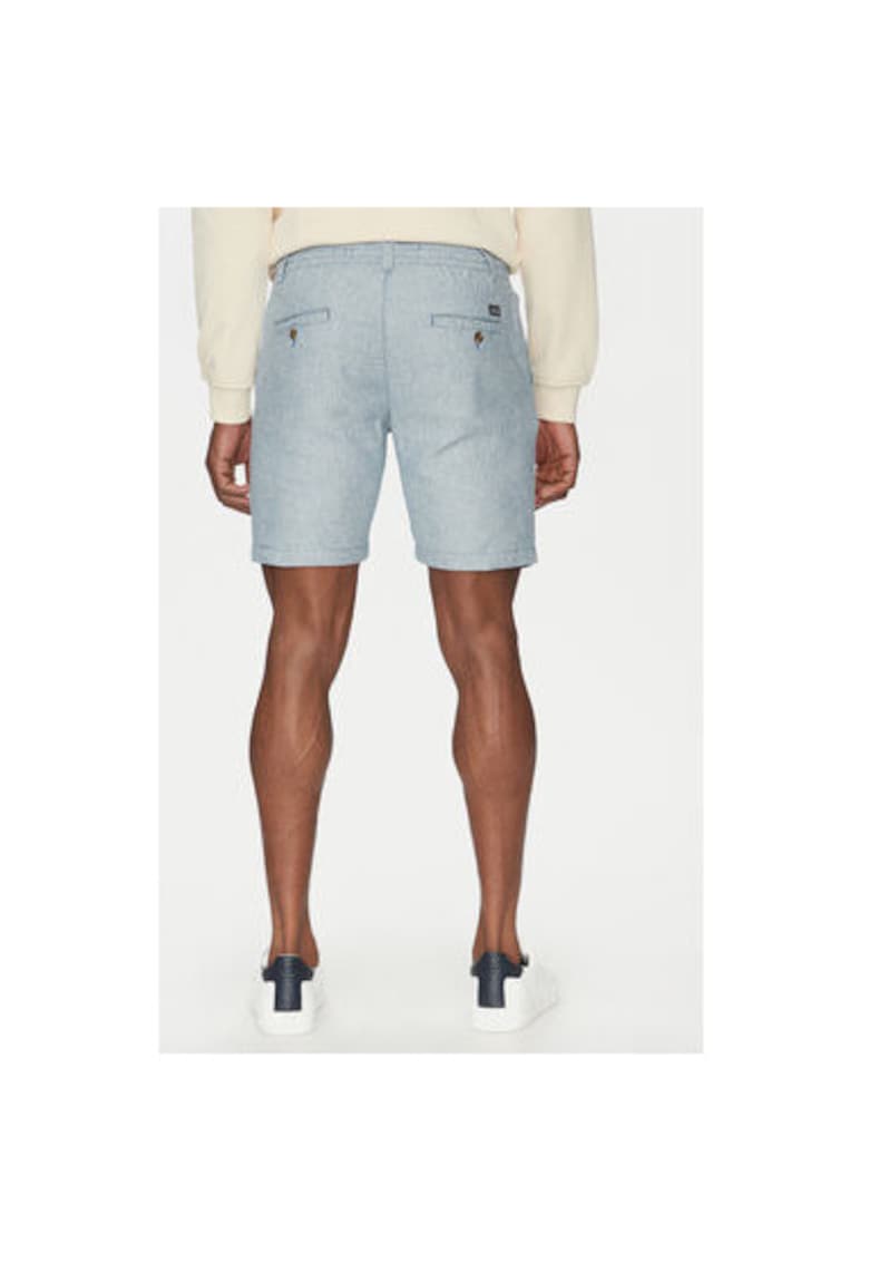 Мъжки къси панталони INERWILO 70-815 - памук/лен - син - Син Indicode