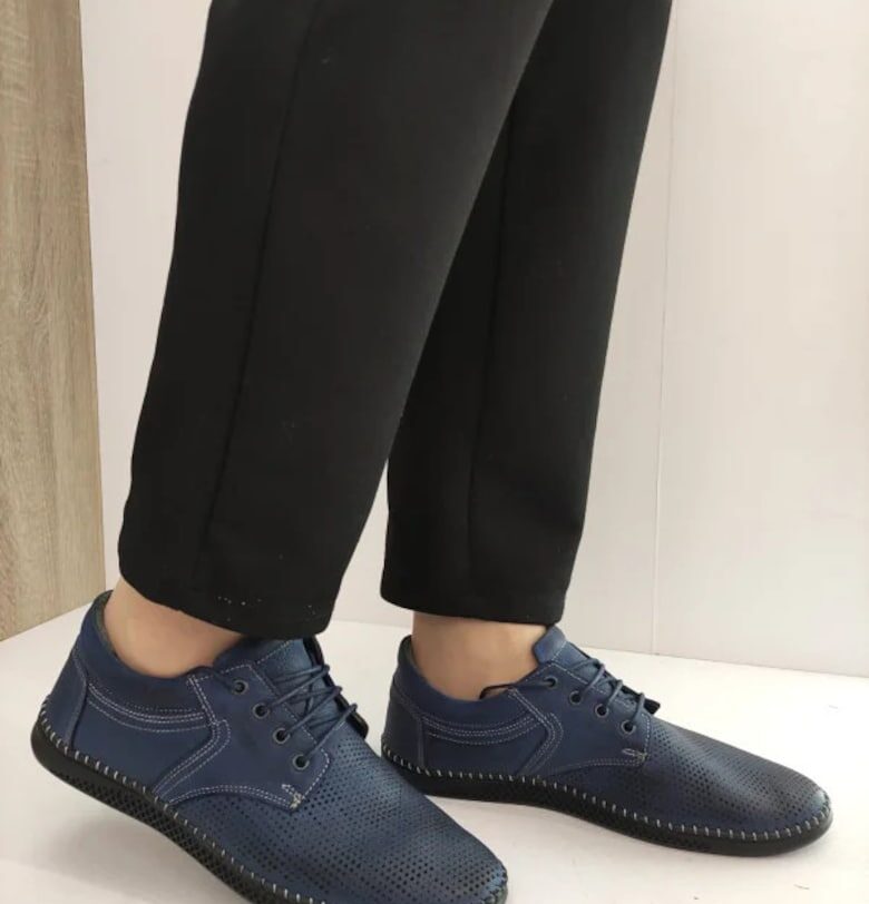 Мъжки обувки  138 Перфорирани - сини - Син BIO FLEX