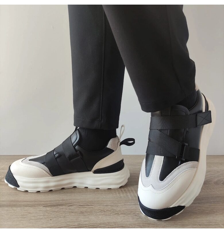 Мъжки обувки  8326 Black + Off White - Черно + Off White - Черен/Сив FRANCO GERARDO