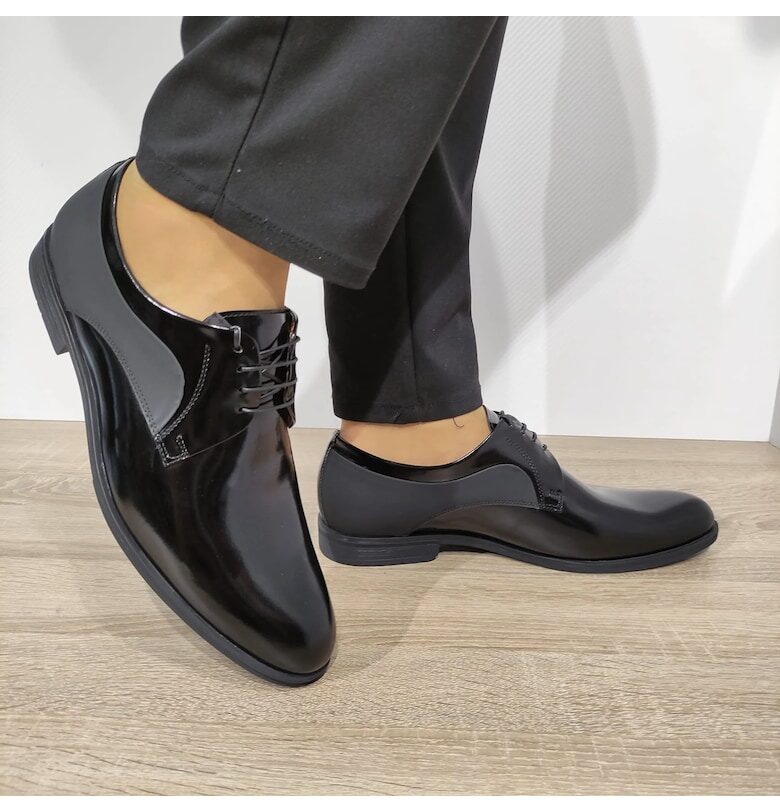 Мъжки обувки  A097-Zb24-Oop28 - Елегантни - Black Florantic - Черен - Черен Conhpol